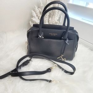 HENRI BENDEL BLACK LEATHER WEST 57TH MINI CARRYALL SATCHEL ADJUSTABLE STRAP